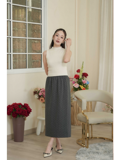 Polkadot Grey Skirt