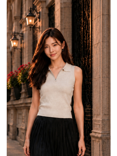 Elysia Cream Top