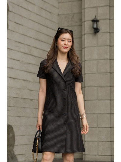 Evelyn Amida Black Blazer Dress	