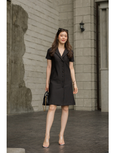 Evelyn Amida Black Blazer Dress	