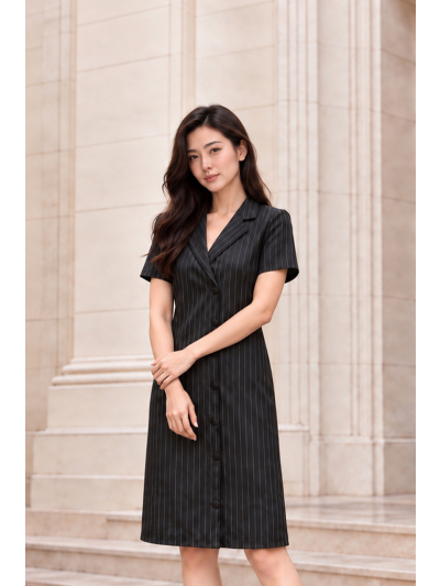 Evelyn Amida Black Blazer Dress	