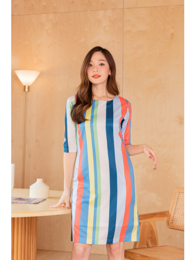 Nara Bay Dress-Blue-S