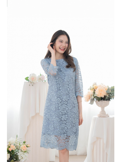 Susan Blue Lace Dress