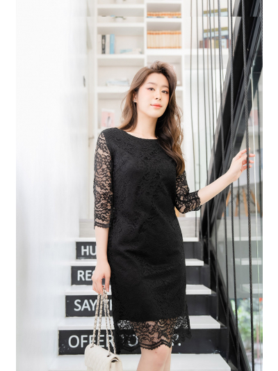 Susan Black Lace Dress