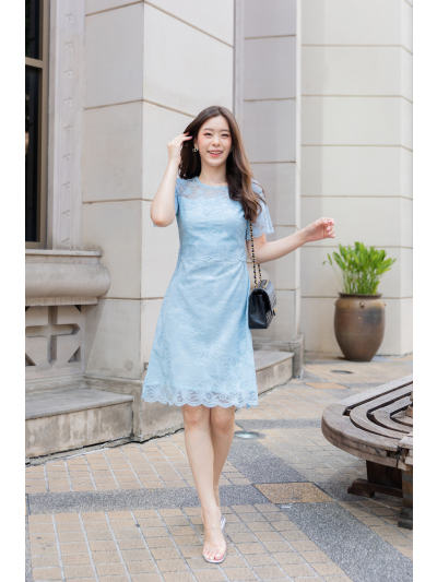 Tender Blue Lace Dress